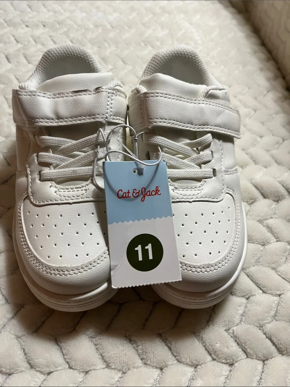 Cat & Jack White Kids Velcro Sneakers
